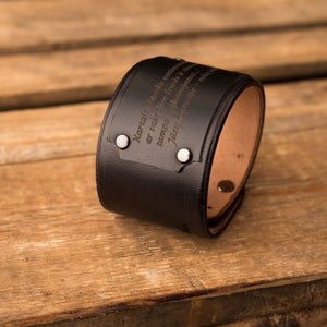 Leather bracelet Universe | Black color