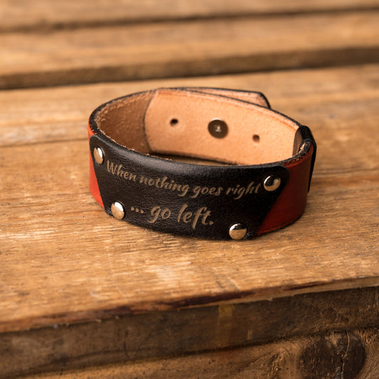 Leather bracelet Cheops | Orange color