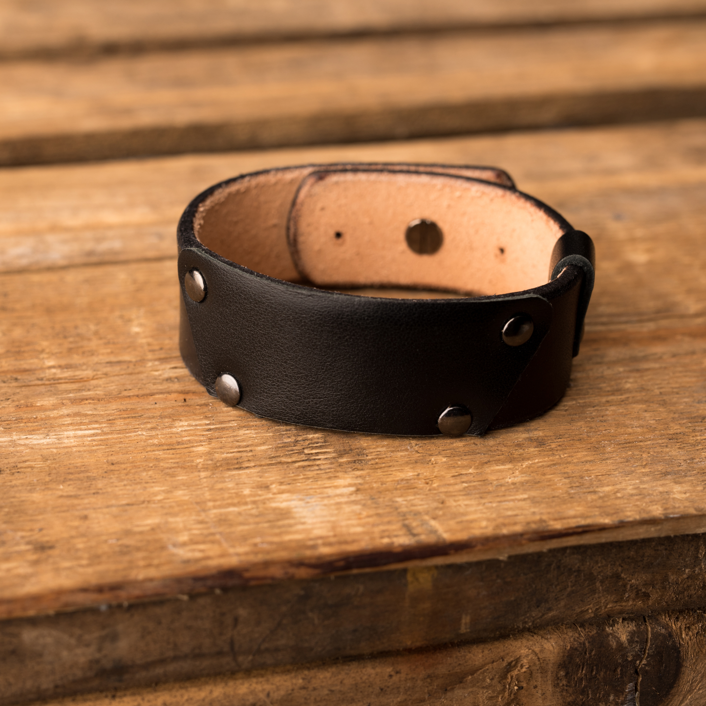 Leather bracelet Cheops | Black color