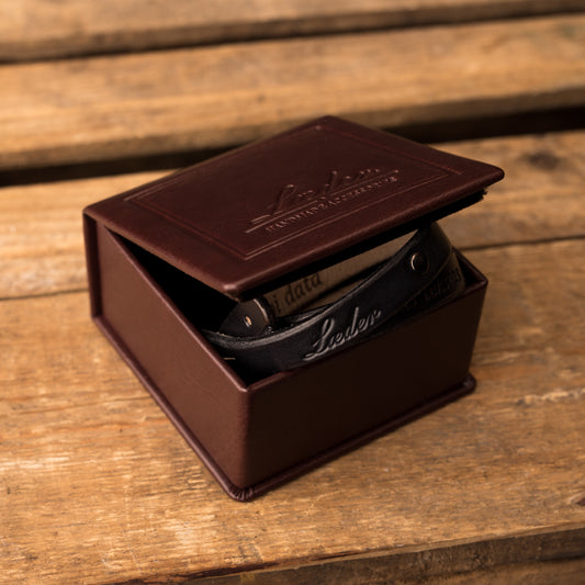 Leather bracelet Twist | Brown color