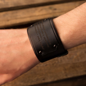 Leather bracelet Universe | Black color