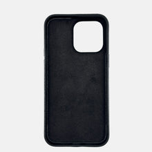 Load image into Gallery viewer, iPhone 15 serijos juodas odinis dėklas
