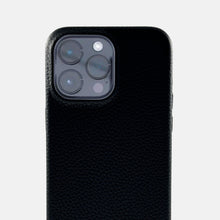 Load image into Gallery viewer, iPhone 15 series black leather case
