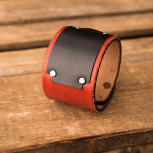 Leather bracelet Universe | Orange color