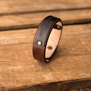 Leather bracelet Sphere | Brown color