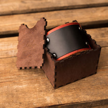 Load image into Gallery viewer, Leather bracelet Universe | Orange color
