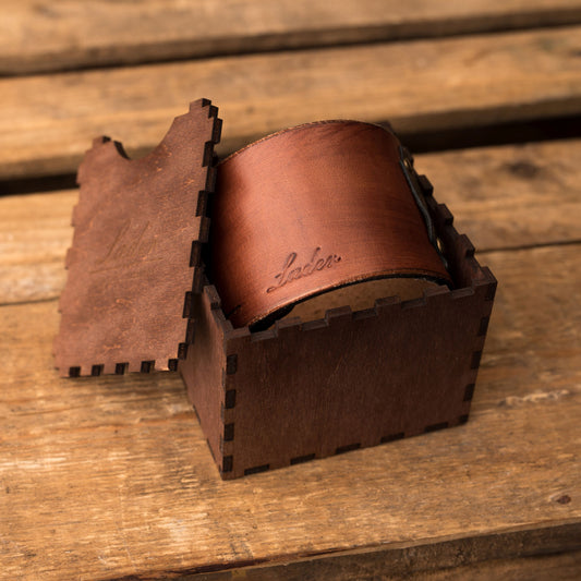 Leather bracelet Universe | Brown color