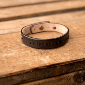 Leather bracelet Spirit | Black color