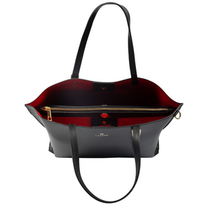 Travel Medium Leather Top-Zip Tote Bag